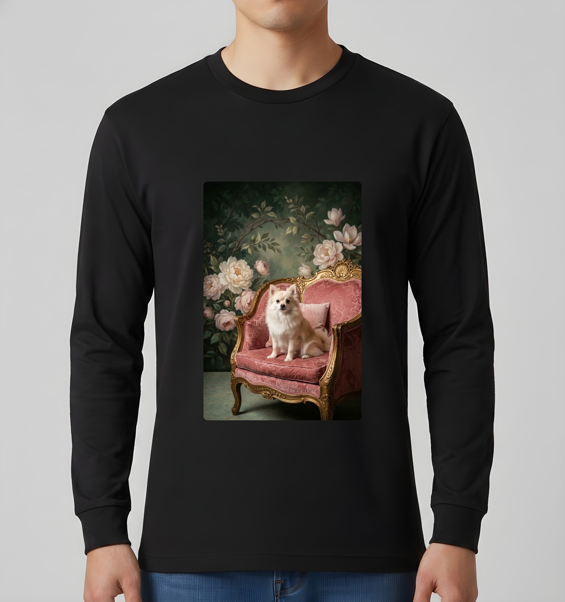 ポメラニアンの長袖Tシャツ 3枚目