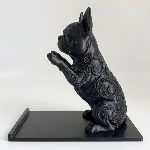 ボストンテリアのスマホスタンド 4枚目