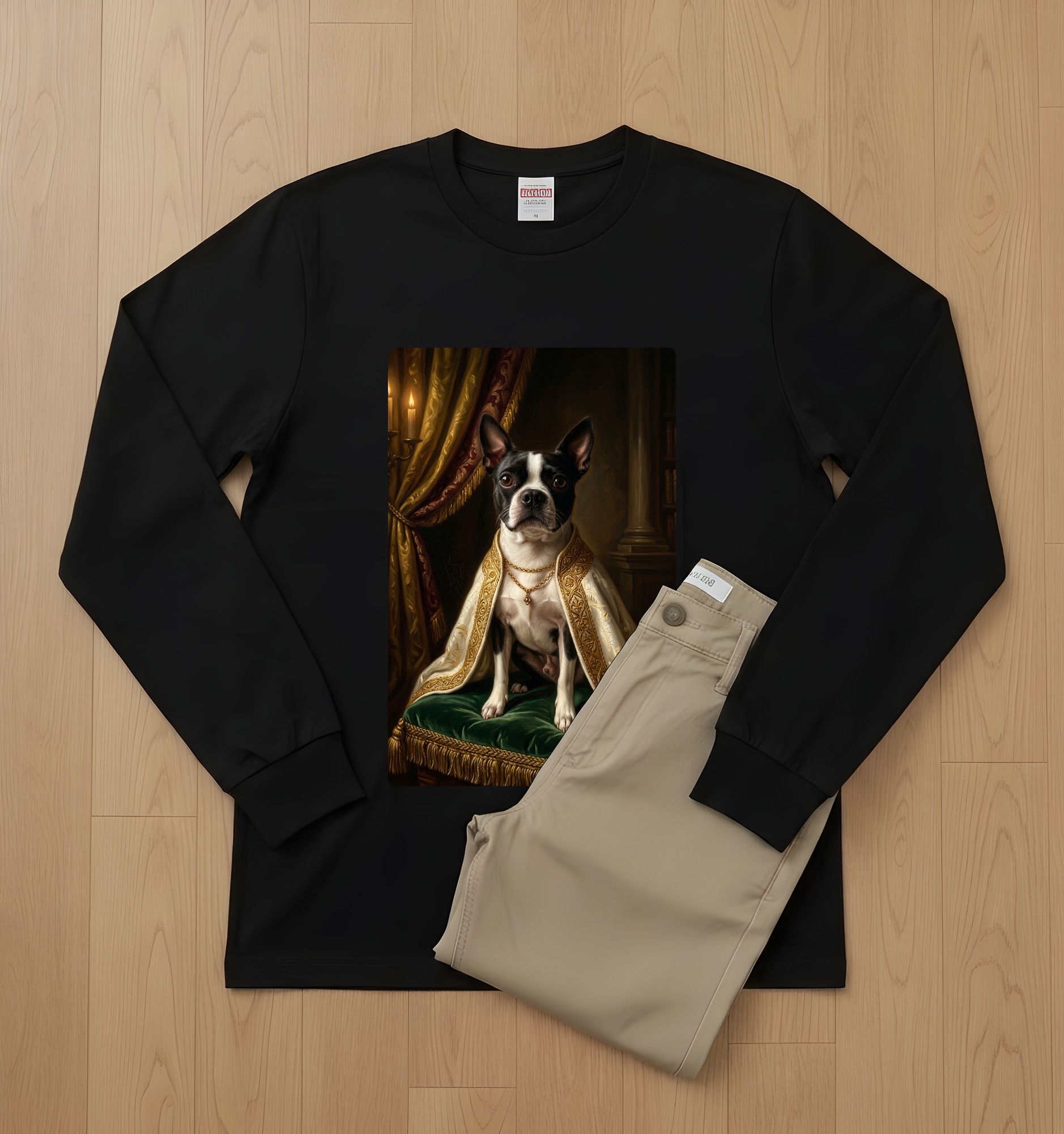 ボストンテリアの長袖Tシャツ 2枚目
