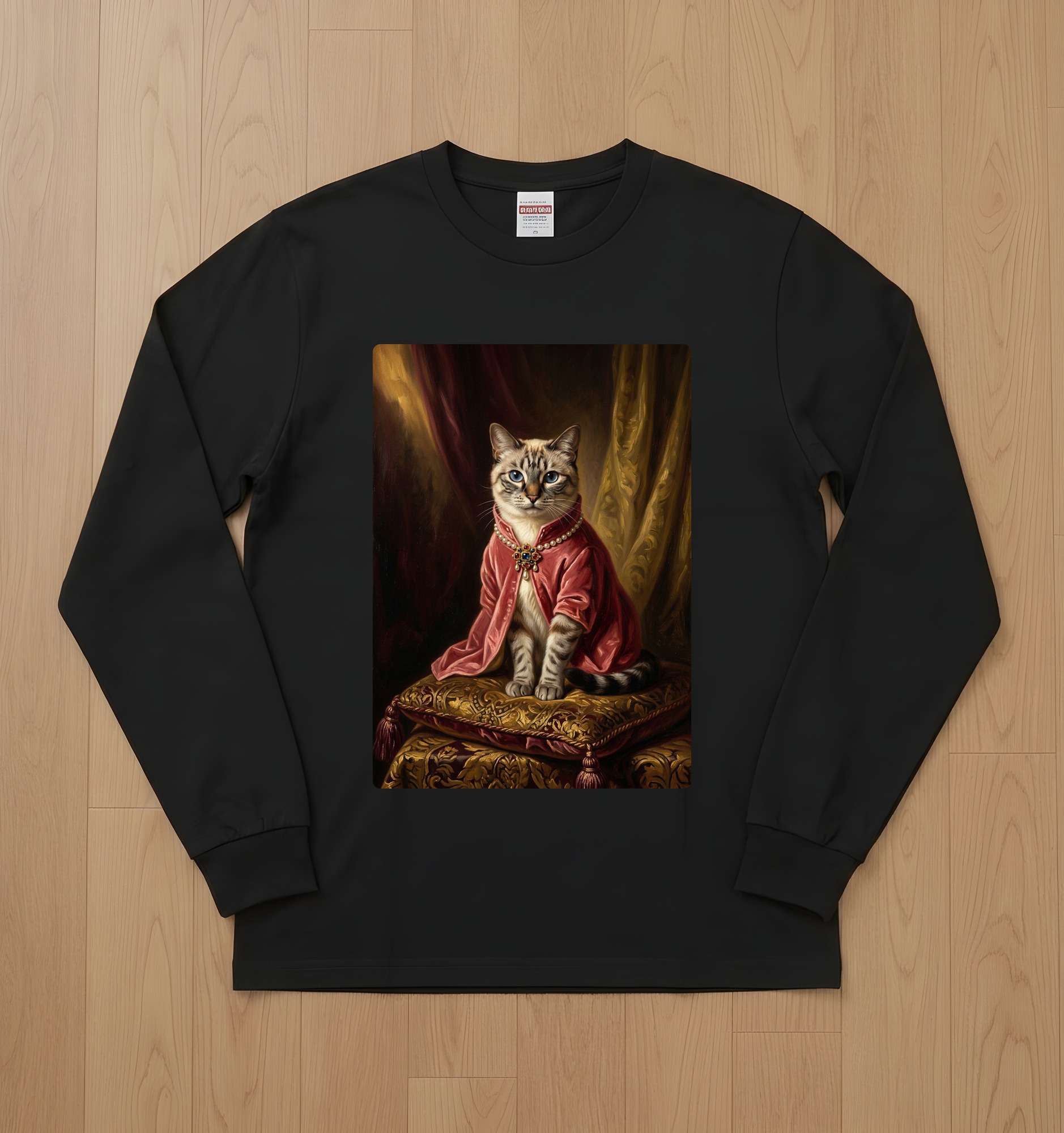 シャム猫の長袖Tシャツ 1枚目