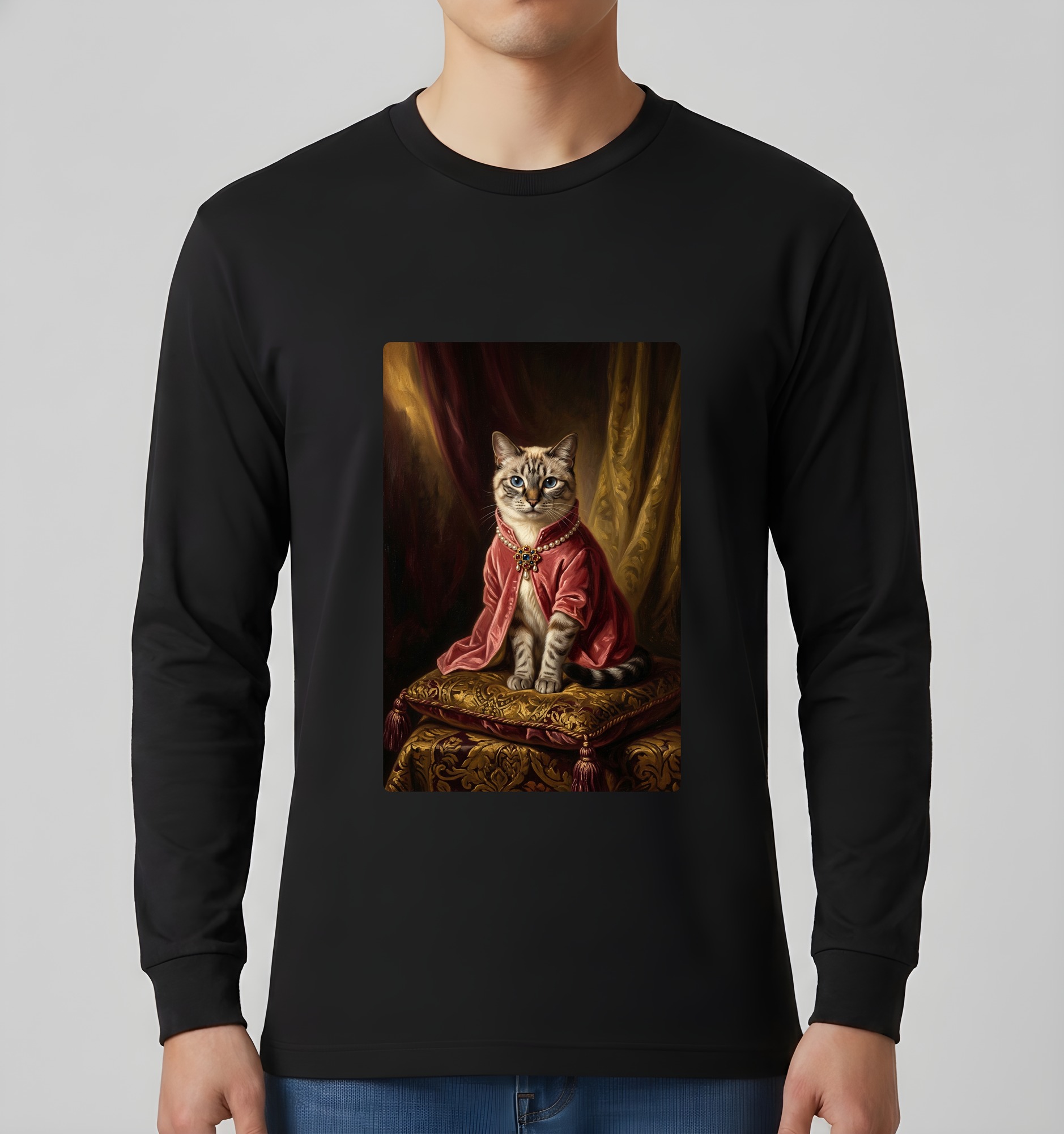 シャム猫の長袖Tシャツ 3枚目
