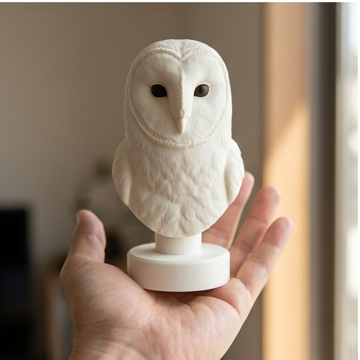 メンフクロウの胸像 2枚目