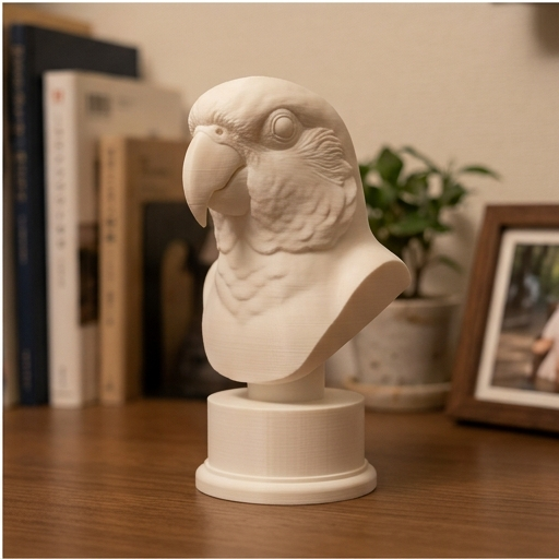 ナナイロメキシコインコのルネサンス肖像画胸像