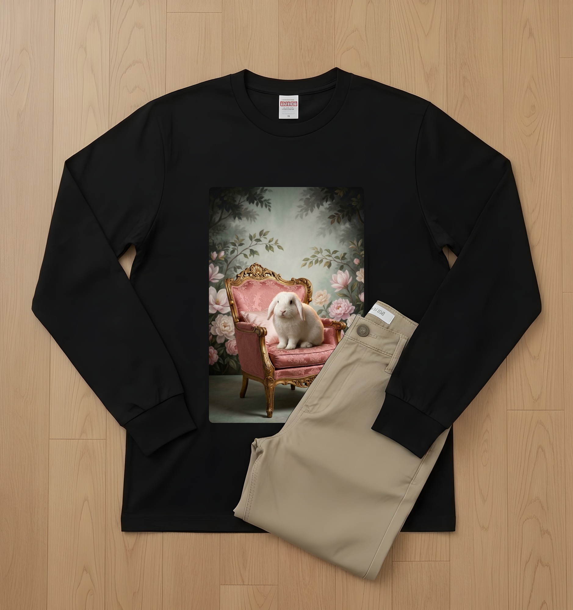 イングリッシュアンゴラの長袖Tシャツ 2枚目