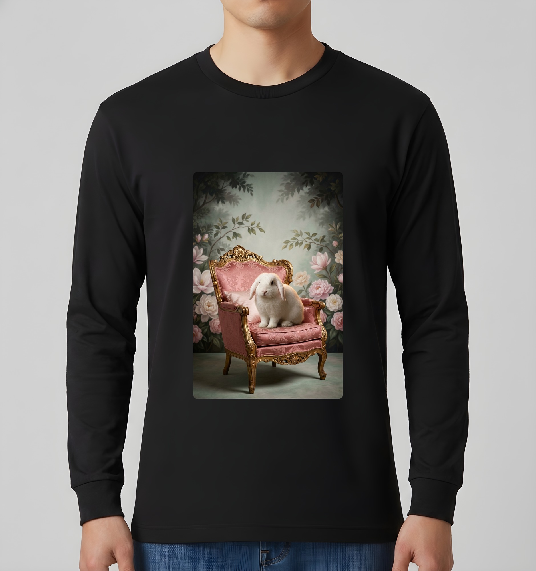 イングリッシュアンゴラの長袖Tシャツ 3枚目