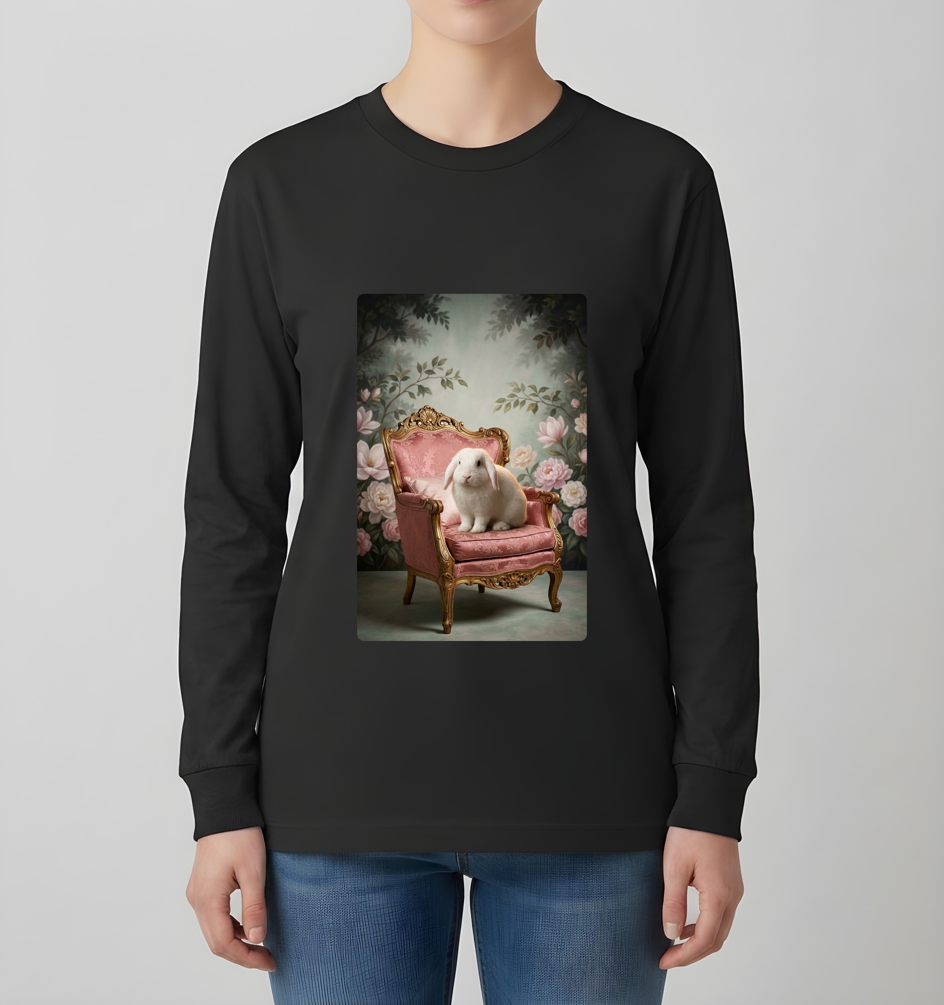 イングリッシュアンゴラの長袖Tシャツ 4枚目