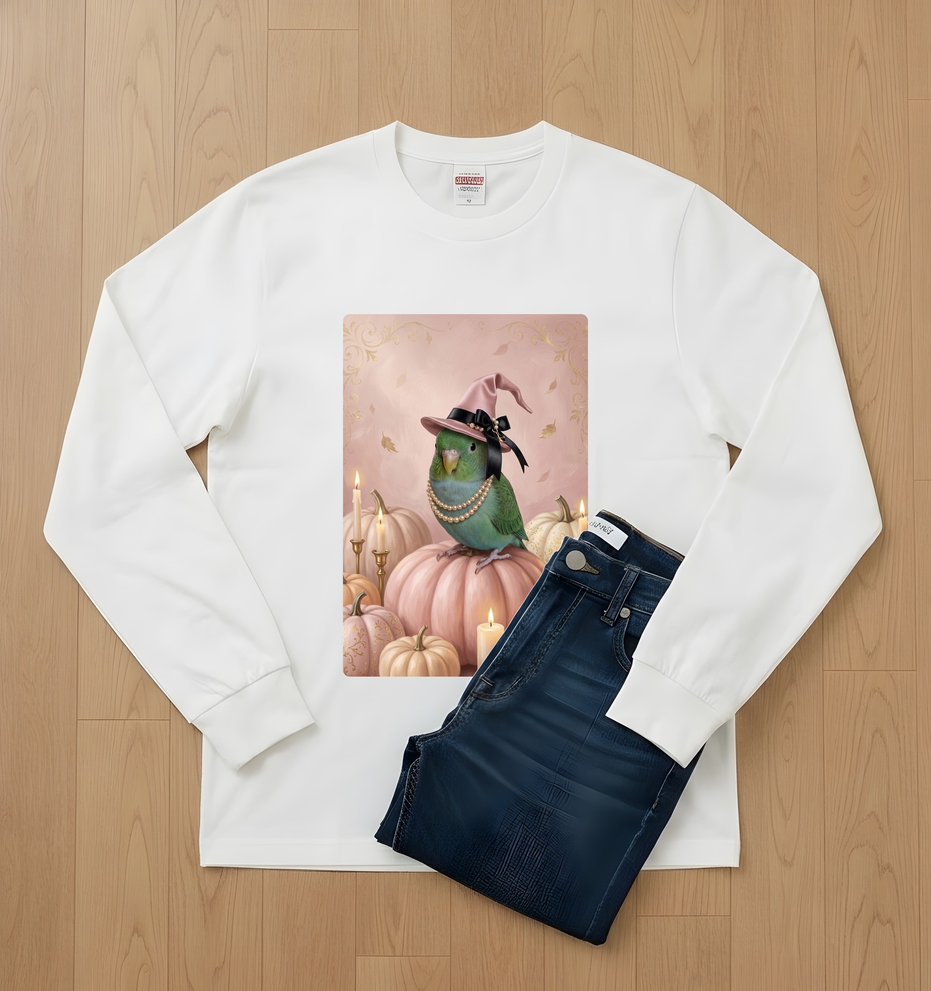 サザナミインコの長袖Tシャツ 2枚目
