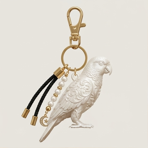 アオボウシインコのキーホルダー 1枚目