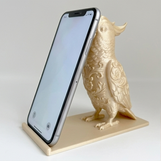 キバタンのスマホスタンド 1枚目
