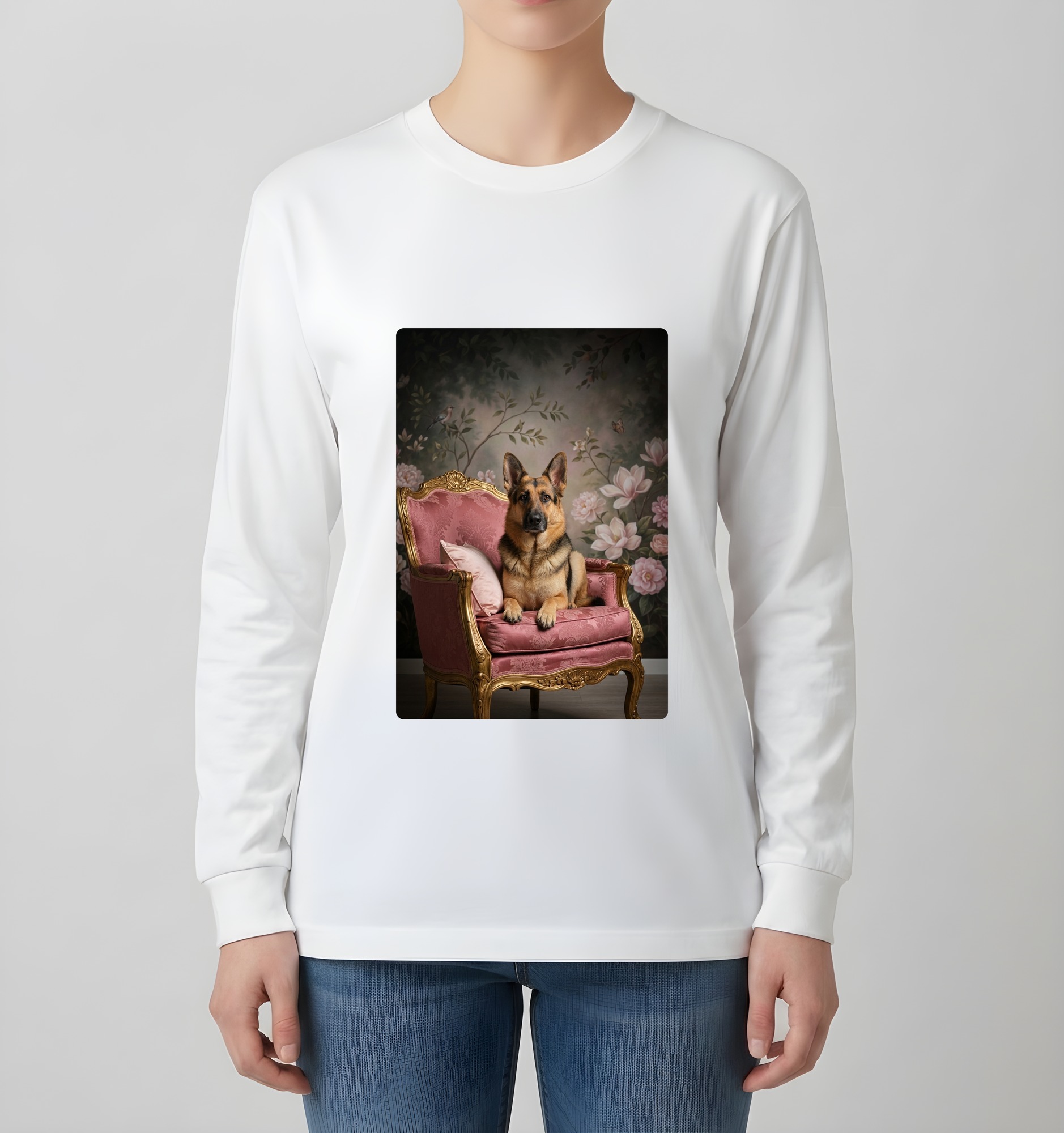 ジャーマンシェパードの長袖Tシャツ 4枚目