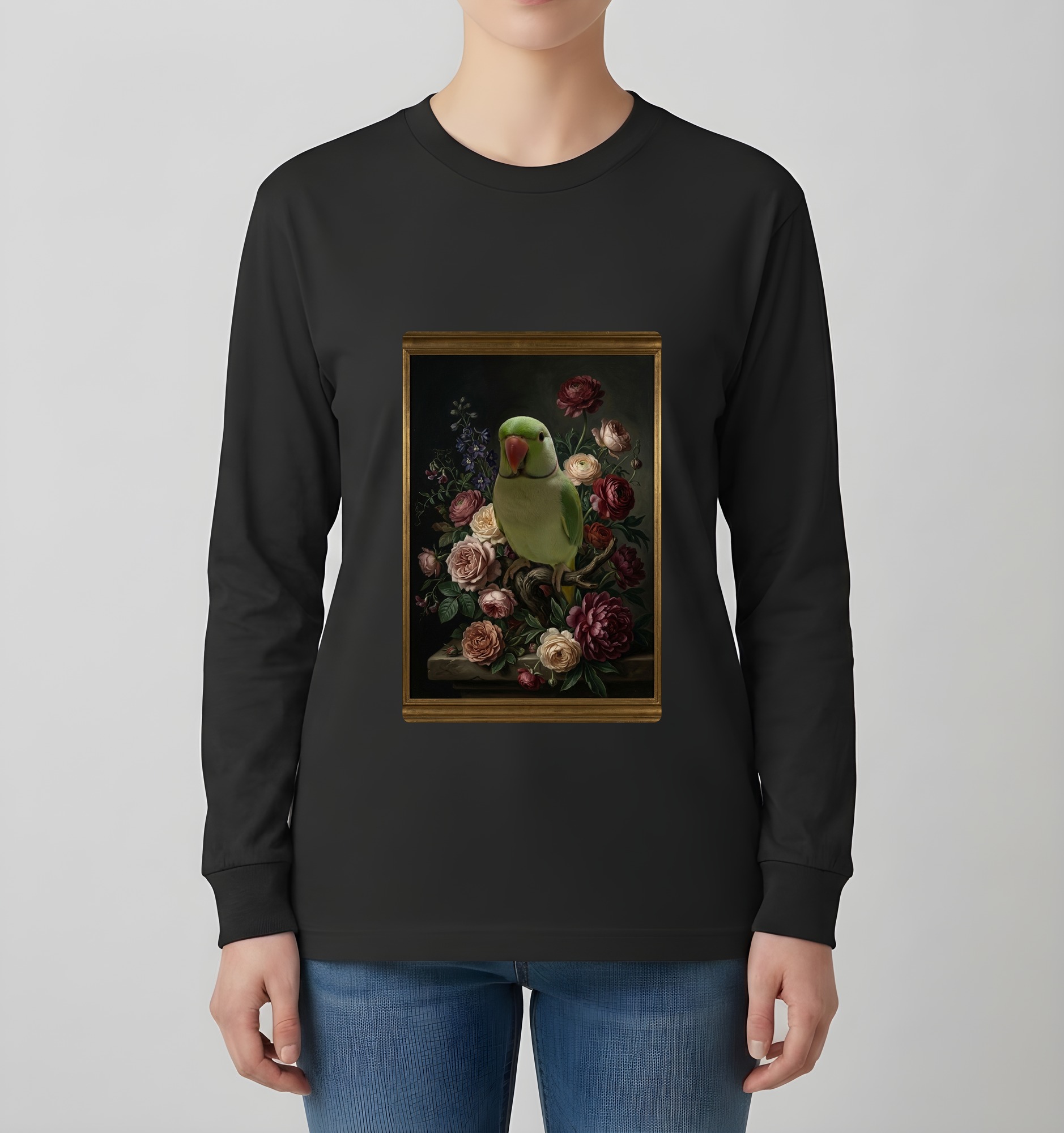 インドオオハナインコの長袖Tシャツ 4枚目