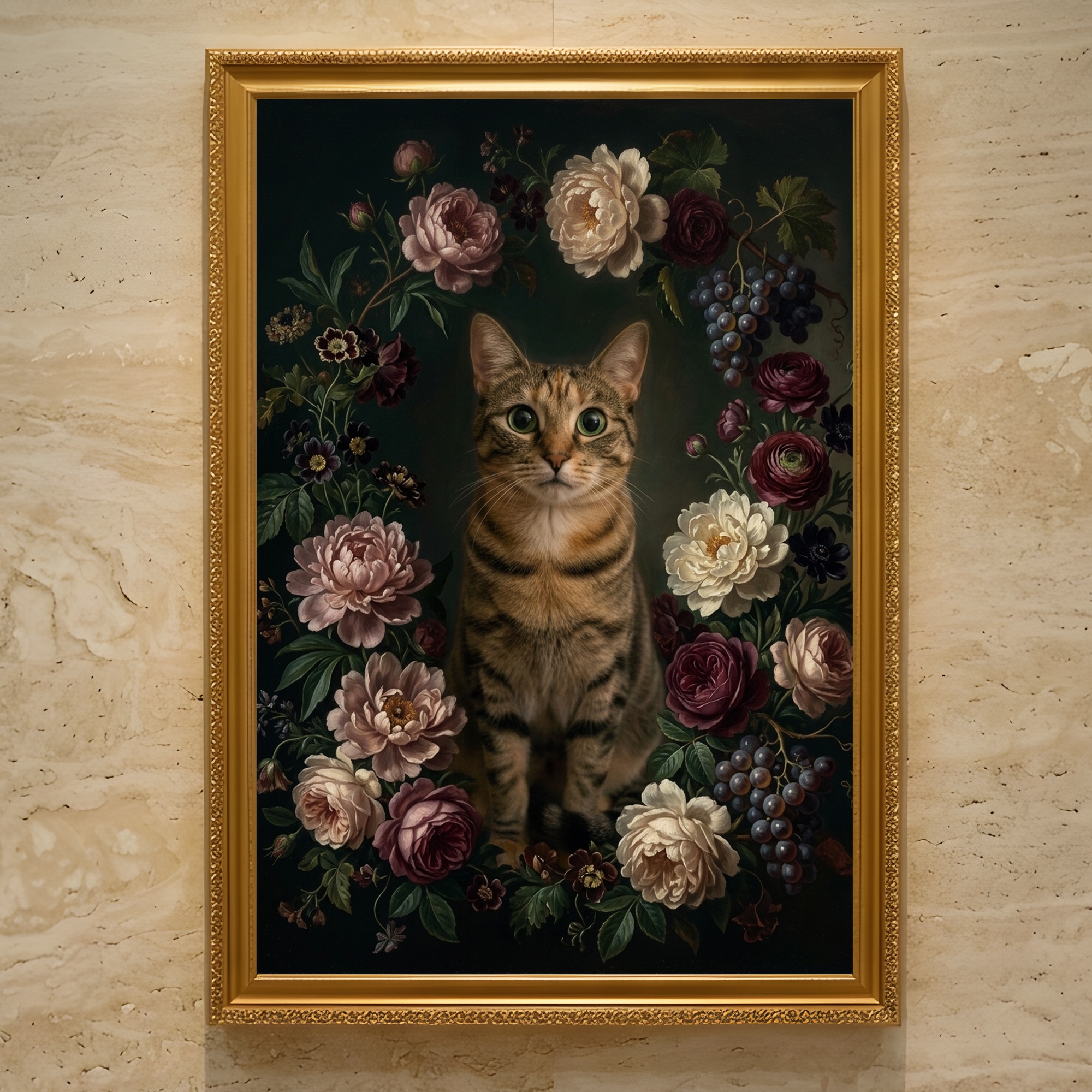 猫の額装プリント 1枚目