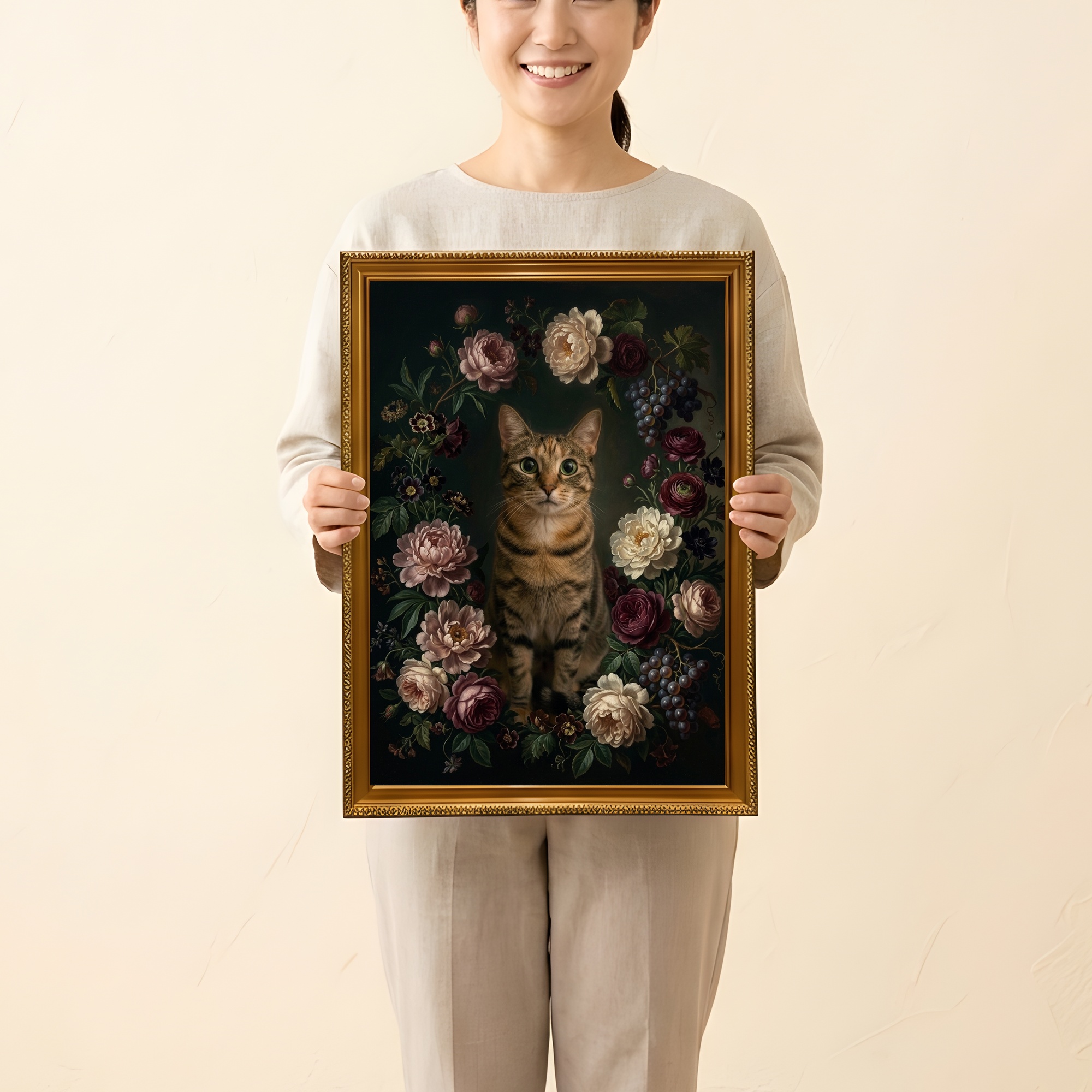 猫の額装プリント 2枚目