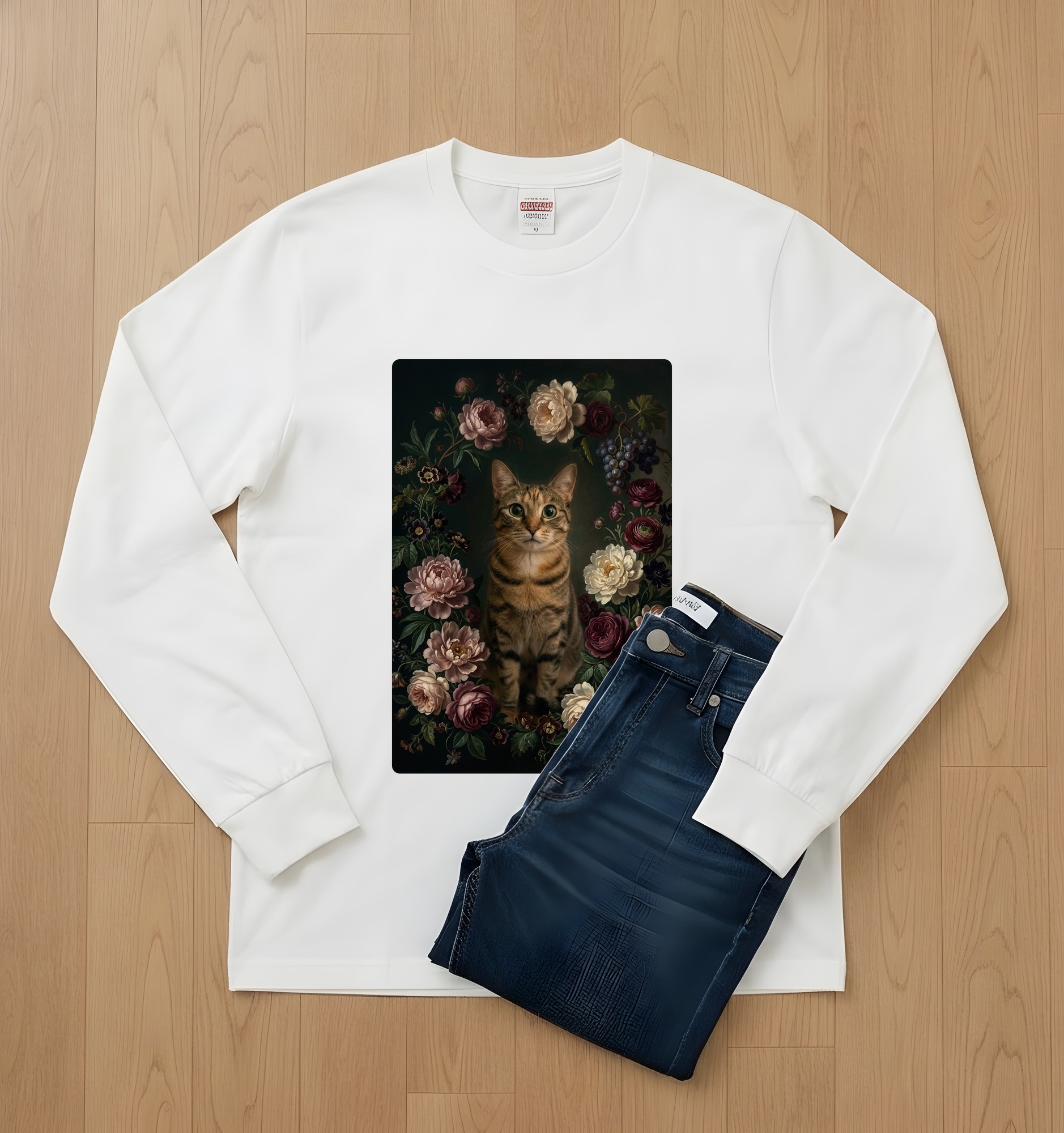 猫の長袖Tシャツ 2枚目