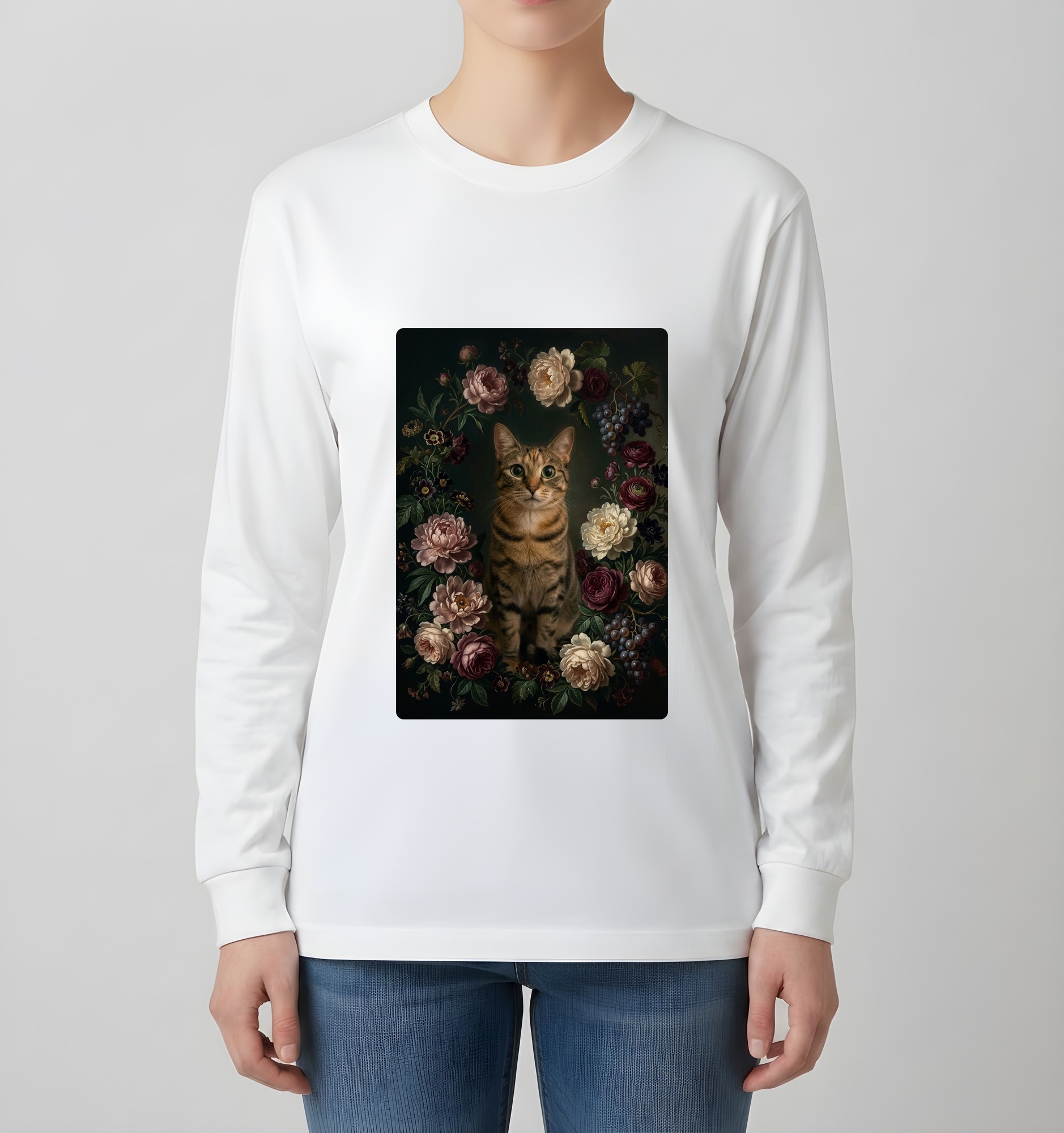 猫の長袖Tシャツ 4枚目