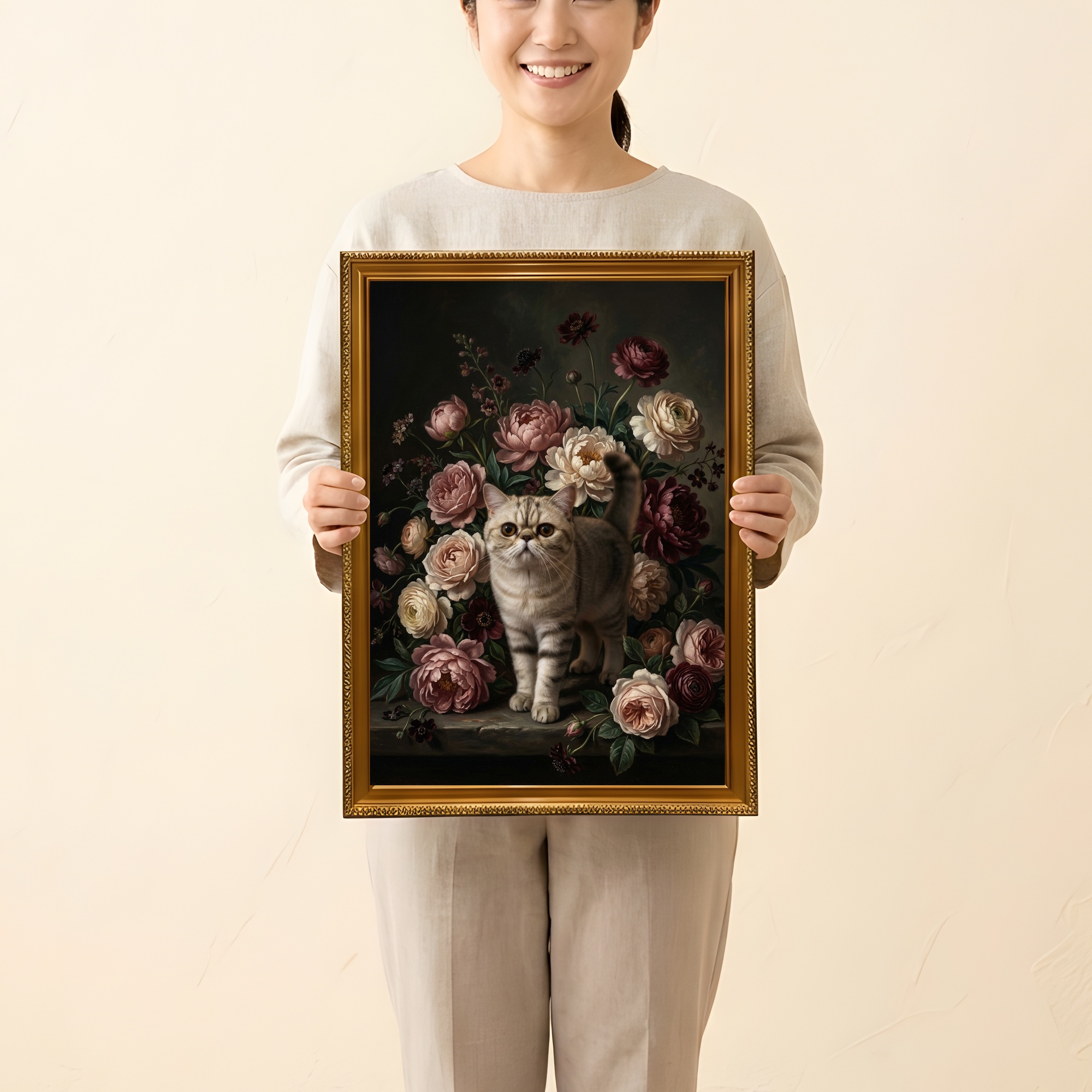 エキゾチックショートヘアの額装プリント 2枚目