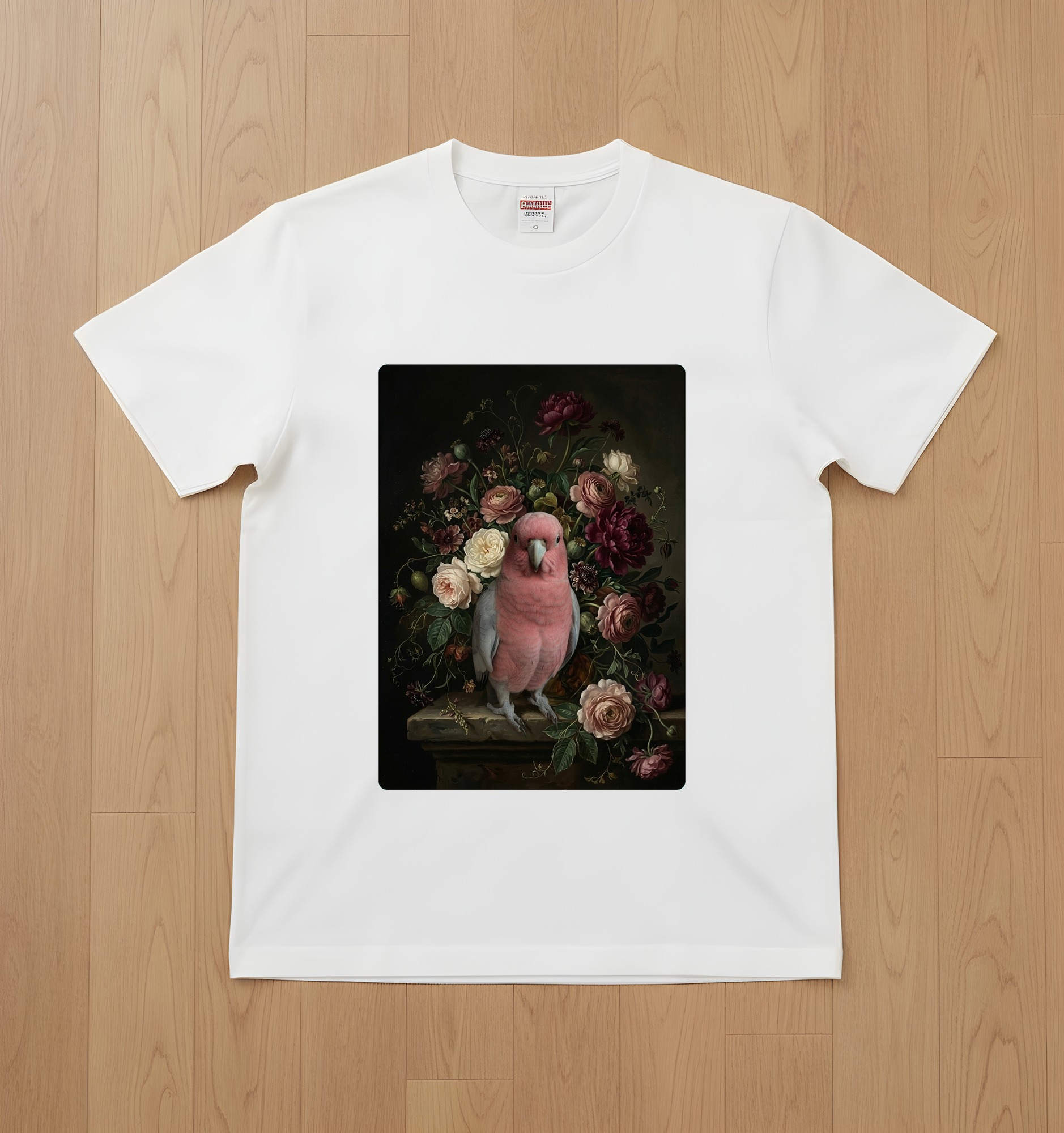 モモイロインコのTシャツ 1枚目