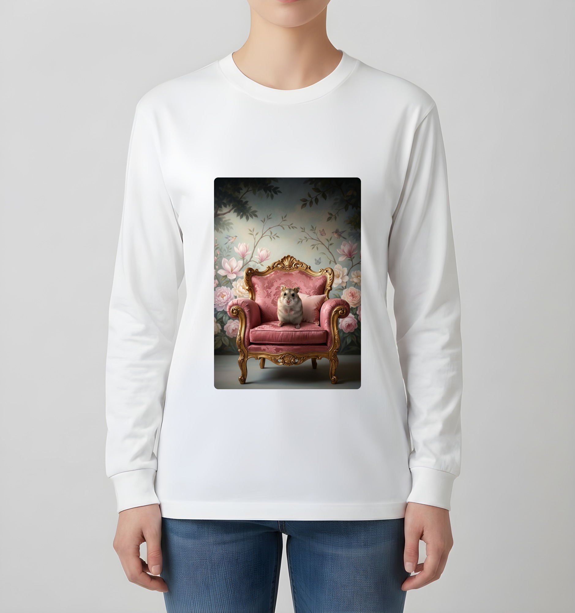 ジャンガリアンハムスターの長袖Tシャツ 4枚目