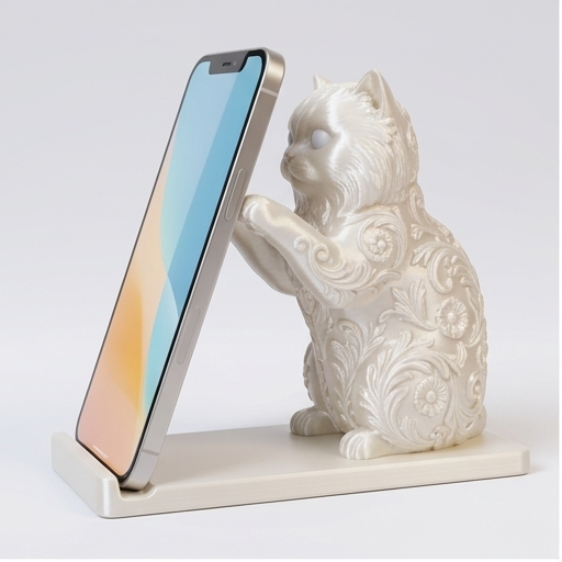 チンチラペルシャのスマホスタンド 1枚目