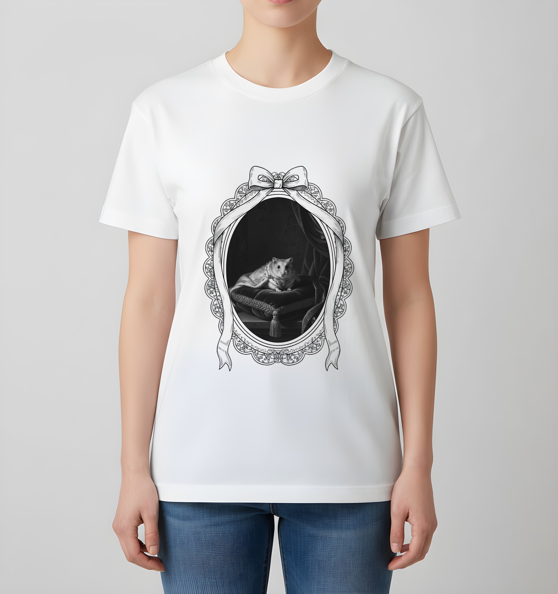 パールホワイトハムスターのTシャツ 4枚目
