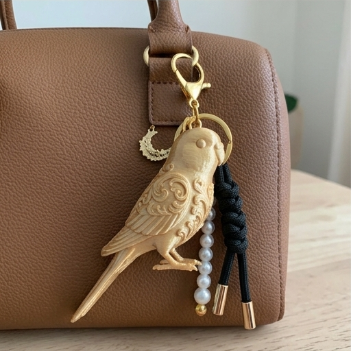 アキクサインコのキーホルダー 3枚目