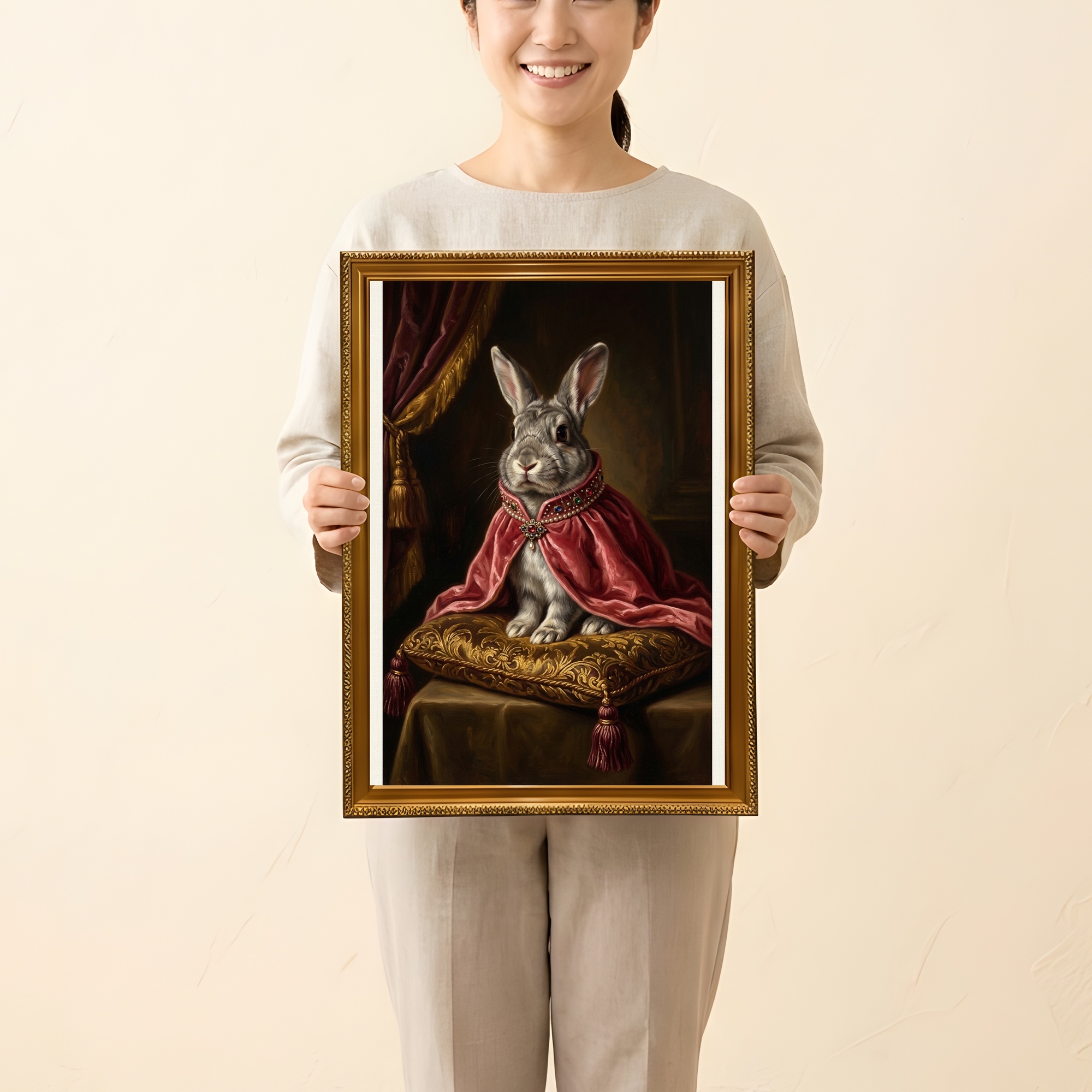 チンチラうさぎの額装プリント 2枚目