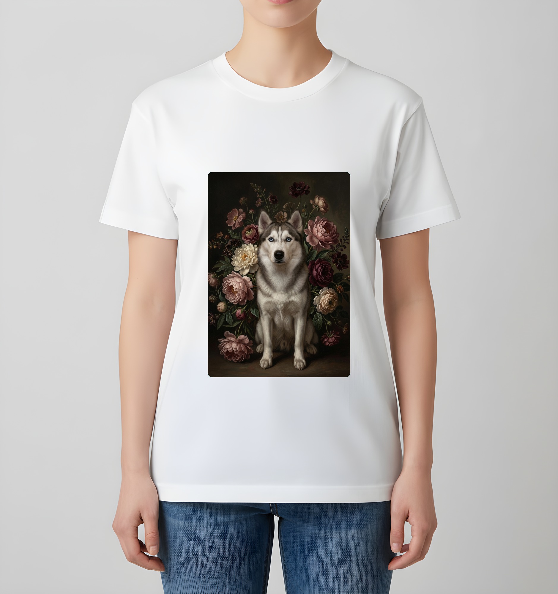 シベリアンハスキーのTシャツ 4枚目