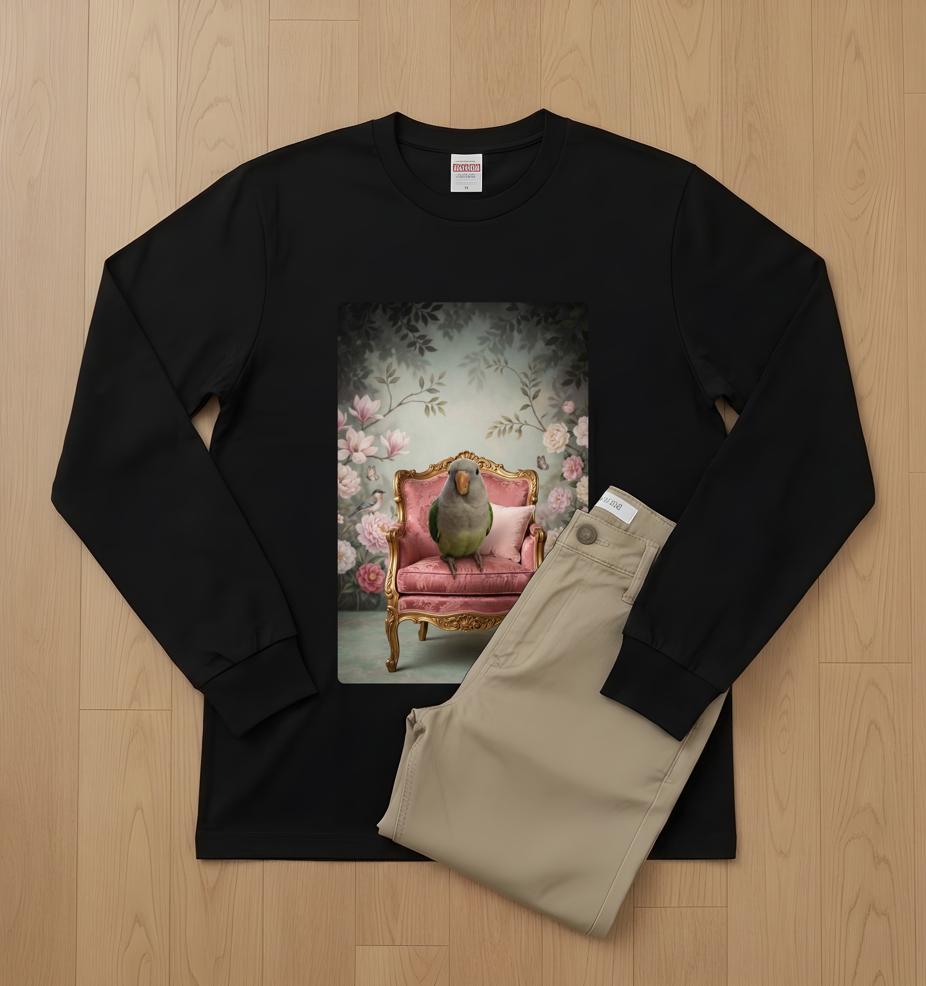 オキナインコの長袖Tシャツ 2枚目