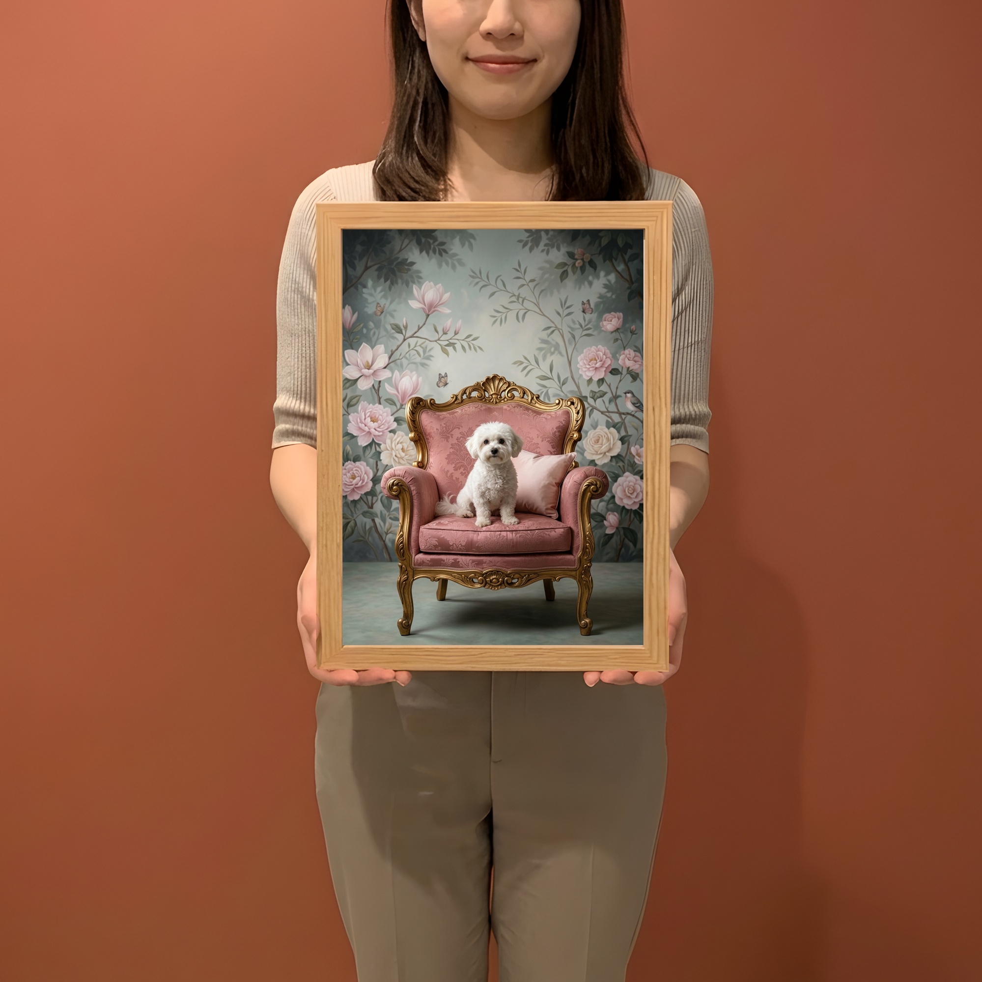 ビションフリーゼの額装プリント 2枚目