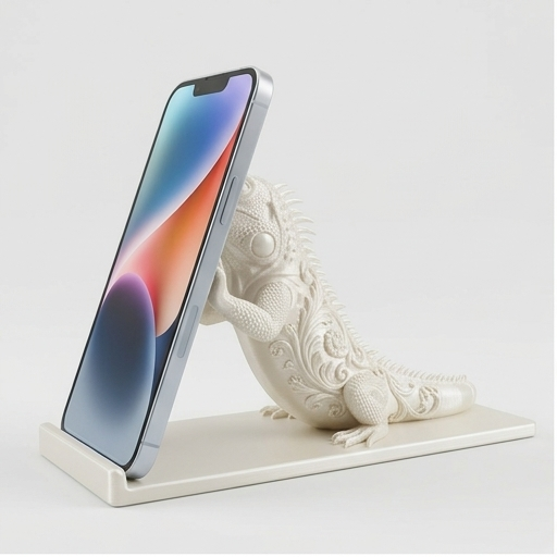 グリーンイグアナのスマホスタンド 1枚目