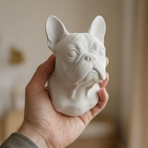 フレンチブルドッグのルネサンス肖像画壁掛けレリーフ（4枚目）