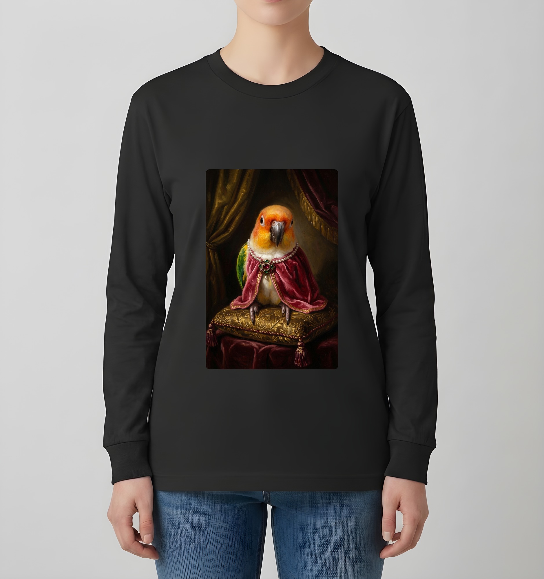 シロハラインコの長袖Tシャツ 4枚目