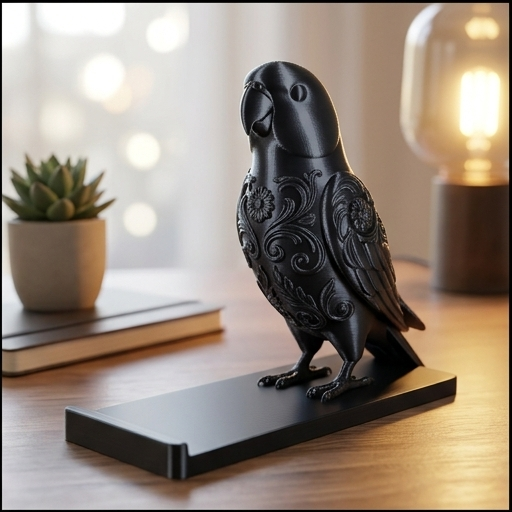 アレクサンドリンインコのスマホスタンド 2枚目