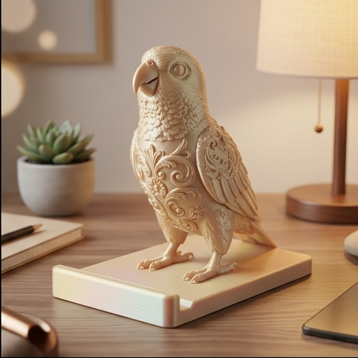 ズグロシロハラインコのスマホスタンド 2枚目