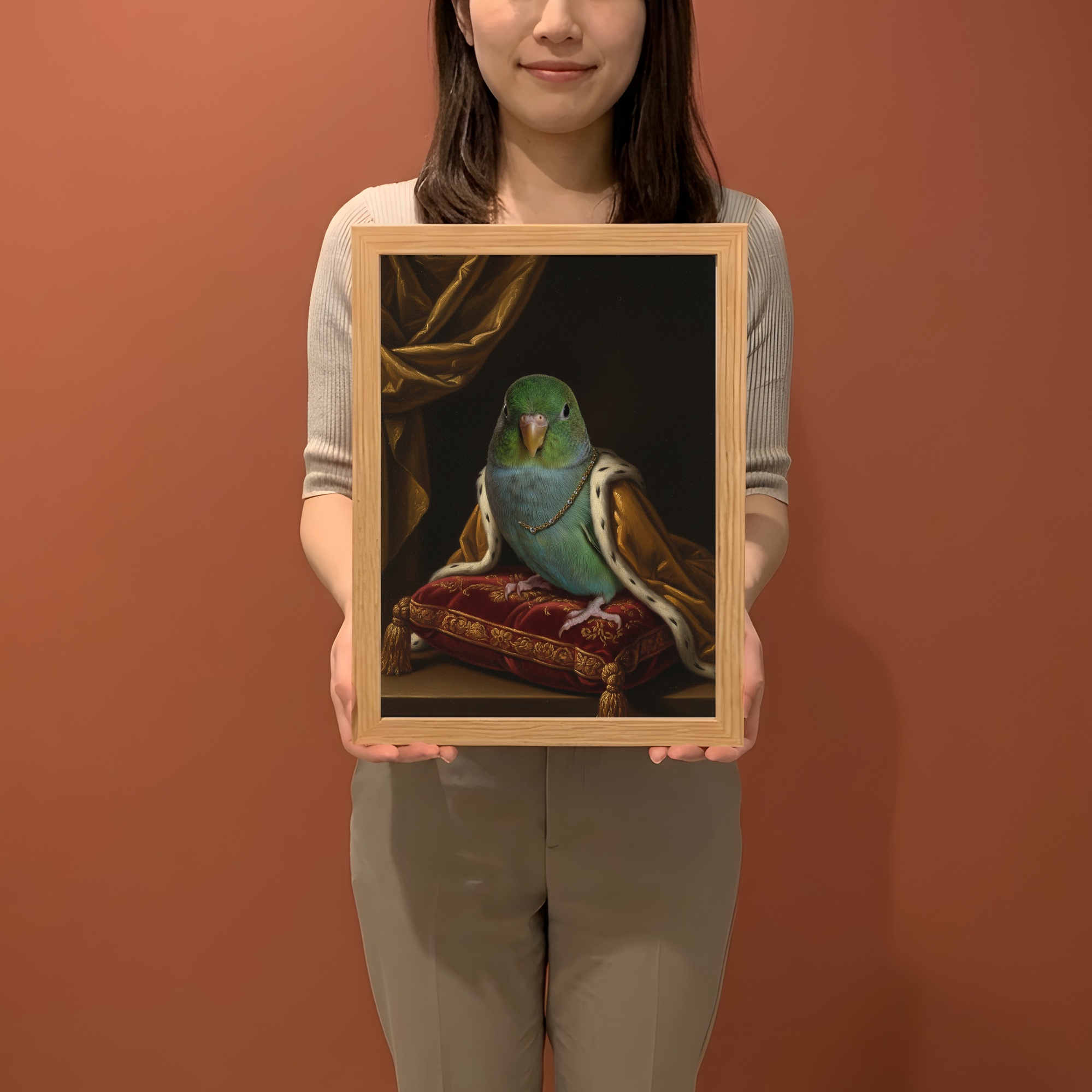 サザナミインコの額装プリント 2枚目