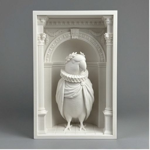 ワカケホンセイインコのルネサンス肖像画ブックヌーク