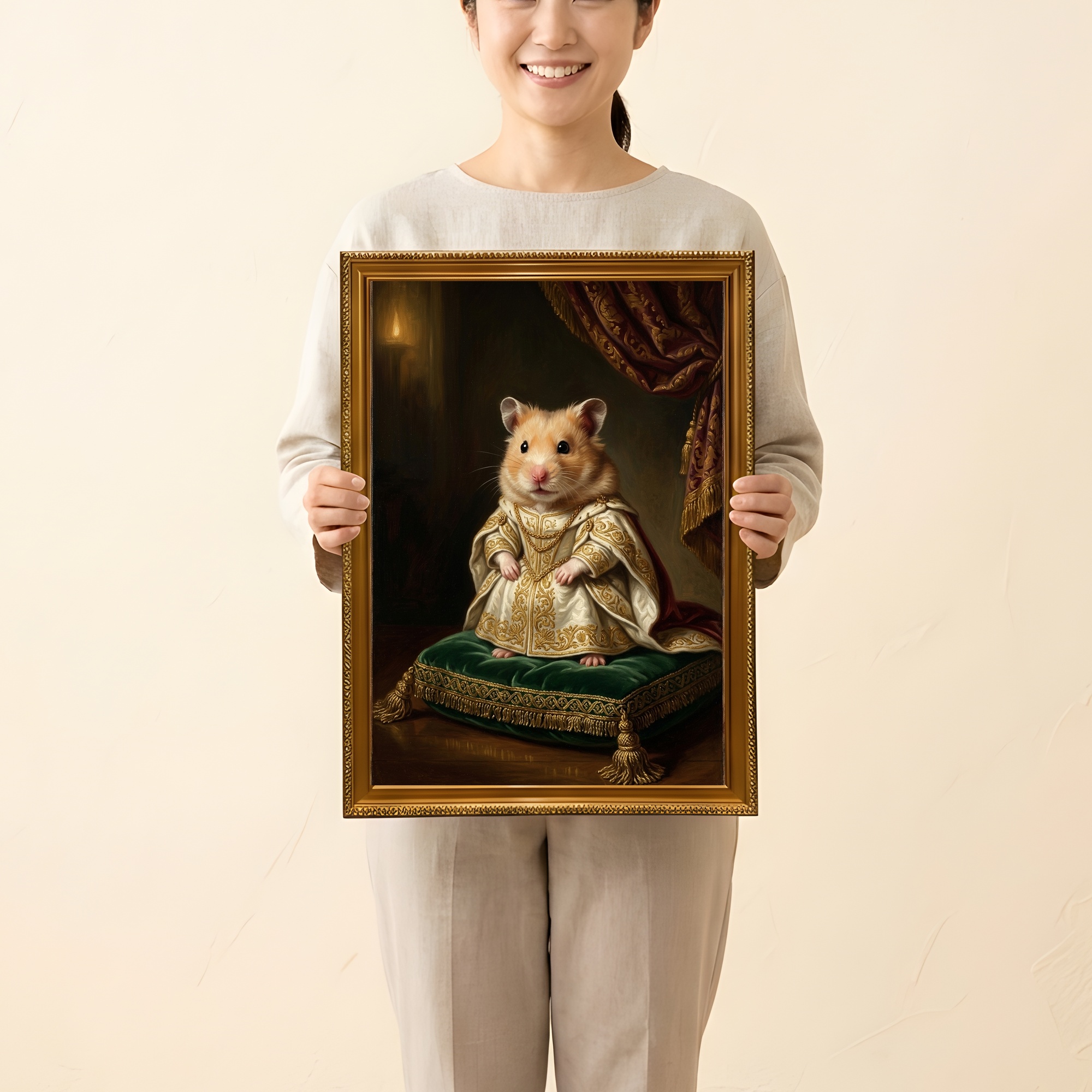 ゴールデンハムスターの額装プリント 2枚目