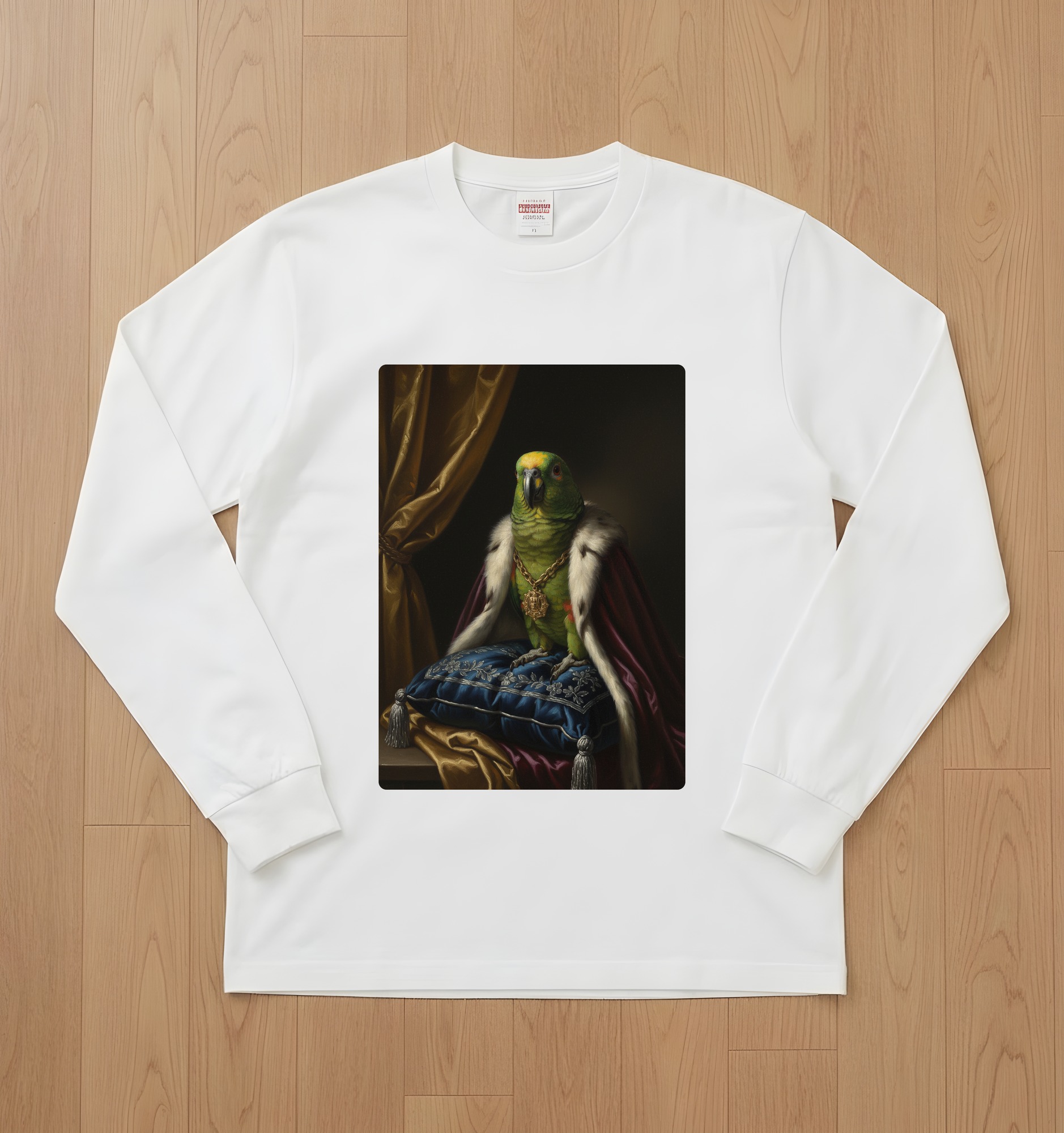 キエリボウシインコの長袖Tシャツ 1枚目