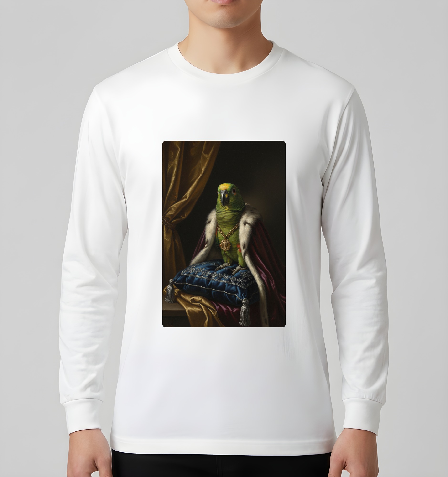 キエリボウシインコの長袖Tシャツ 3枚目