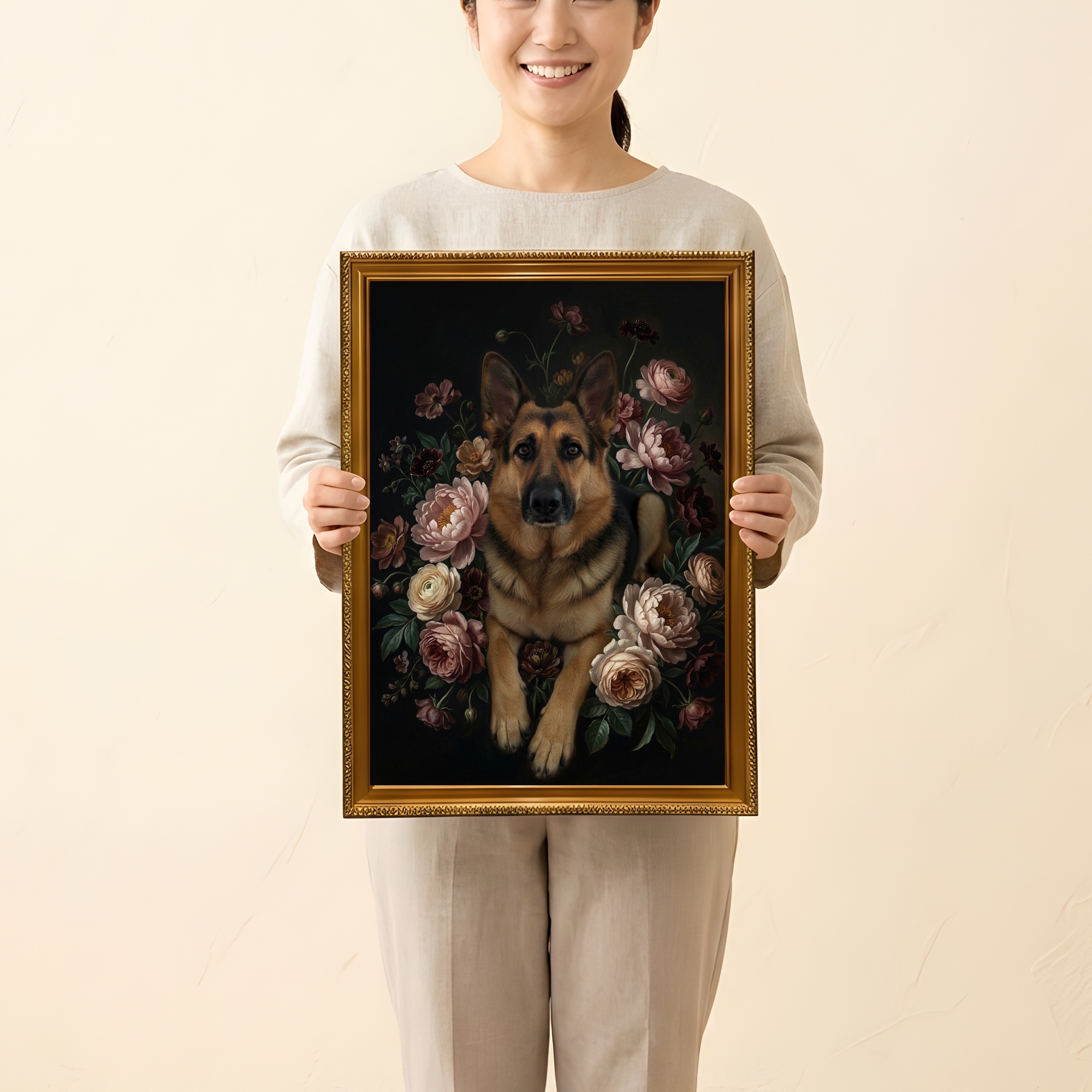 ジャーマンシェパードの額装プリント 2枚目
