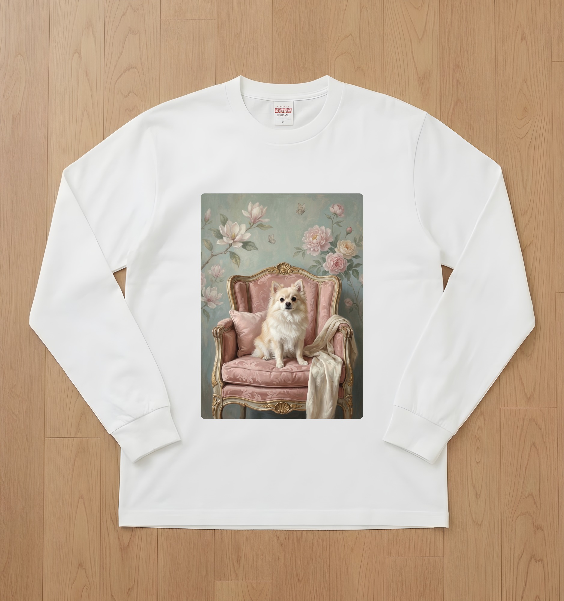 ポメラニアンの長袖Tシャツ 1枚目
