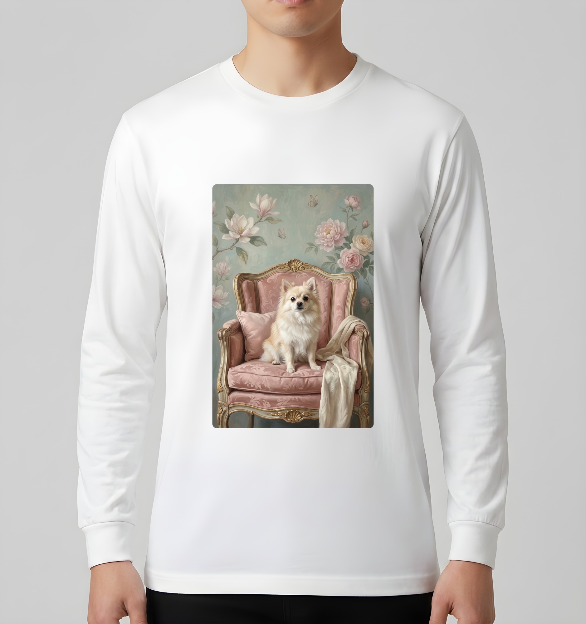 ポメラニアンの長袖Tシャツ 3枚目