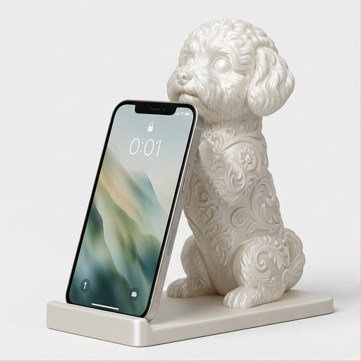 ビションフリーゼのスマホスタンド 1枚目