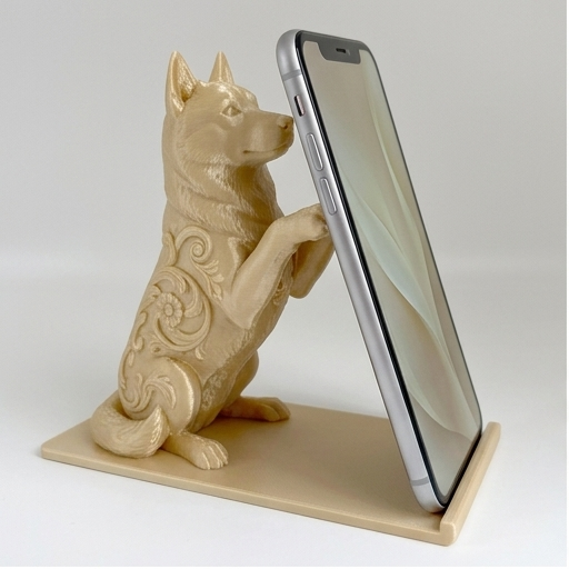 シベリアンハスキーのスマホスタンド 1枚目