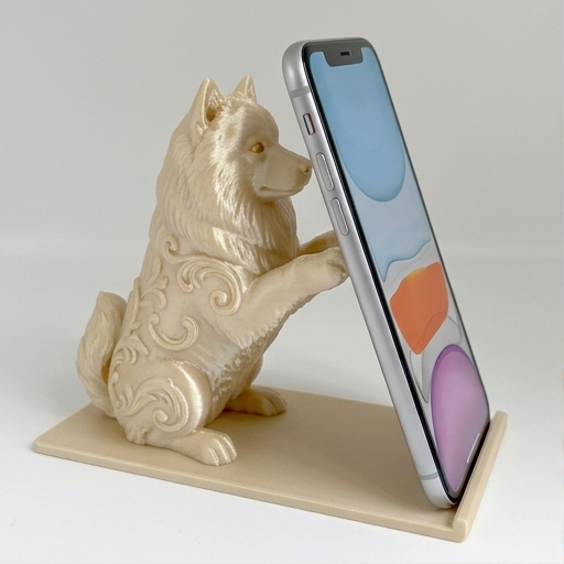 サモエドのスマホスタンド 1枚目
