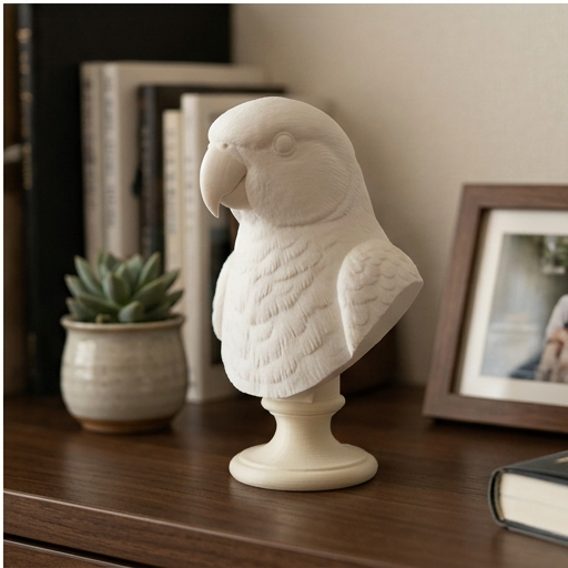 ワカケホンセイインコのルネサンス肖像画胸像