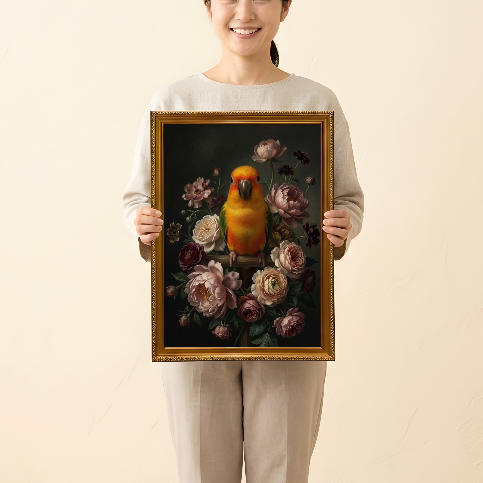 ナナイロメキシコインコの額装プリント 2枚目