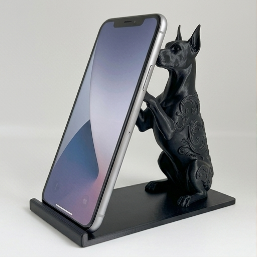 ドーベルマンのスマホスタンド 1枚目
