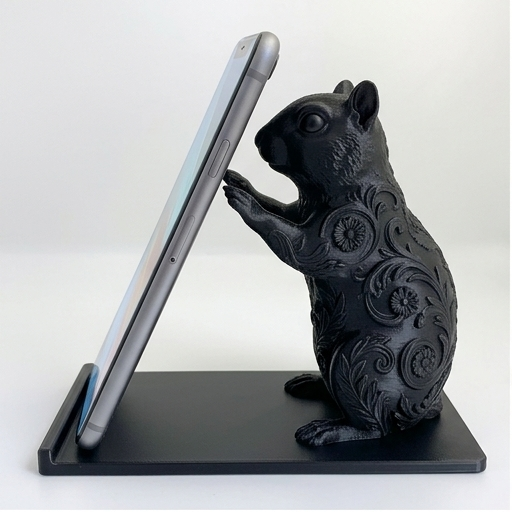 リチャードソンジリスのルネサンス肖像画スマホスタンド(シルクブラック)