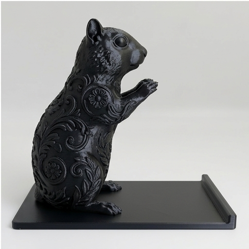 リチャードソンジリスのルネサンス肖像画スマホスタンド(シルクブラック)(4枚目)